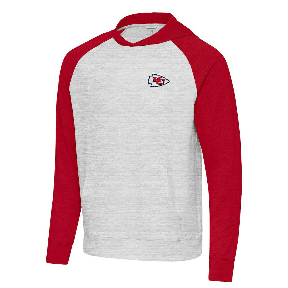 Kansas City Chiefs Antigua Urgent Pullover Hoodie Red/Gray - NFL