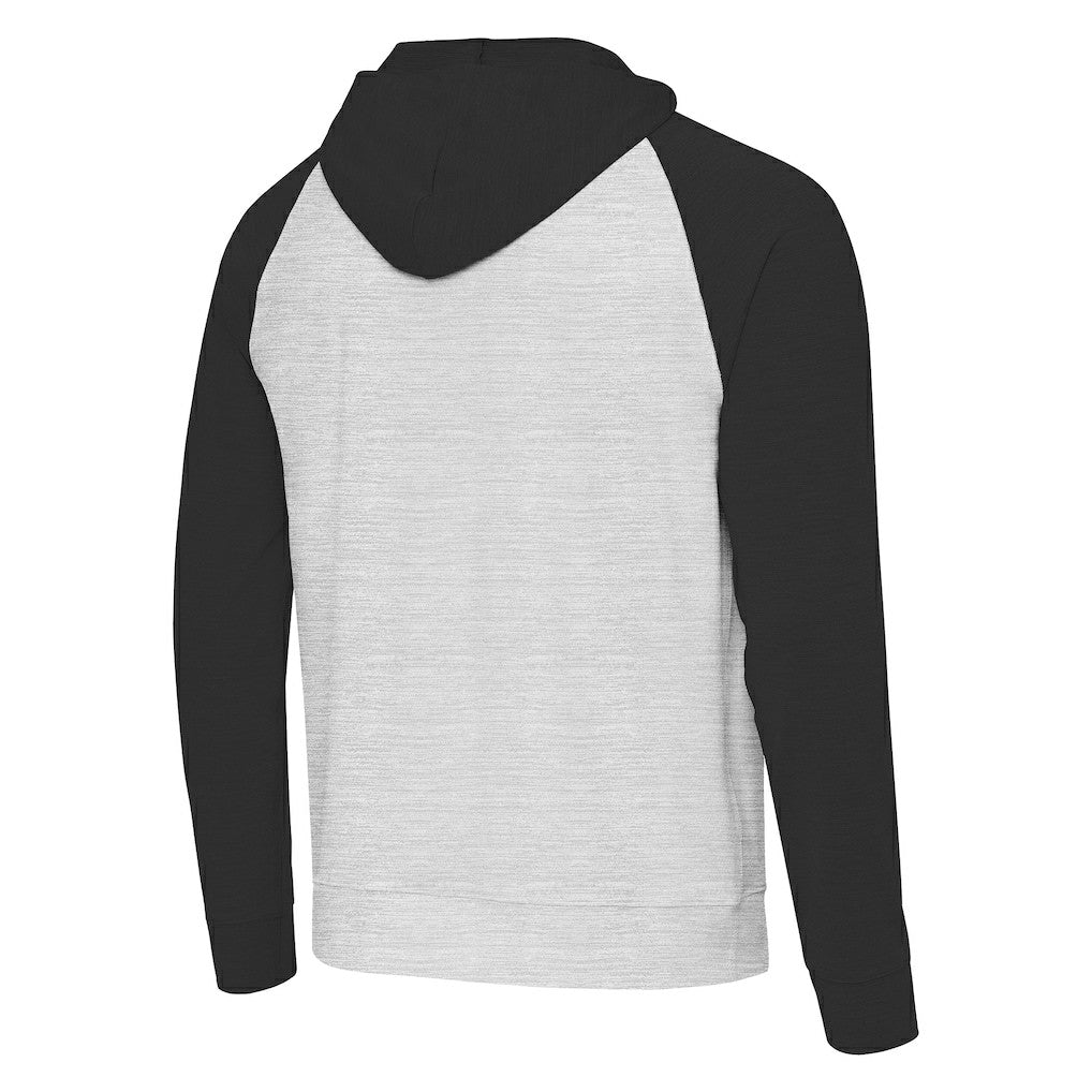 Philadelphia Eagles Antigua Urgent Pullover Hoodie Black/Heather Gray - NFL