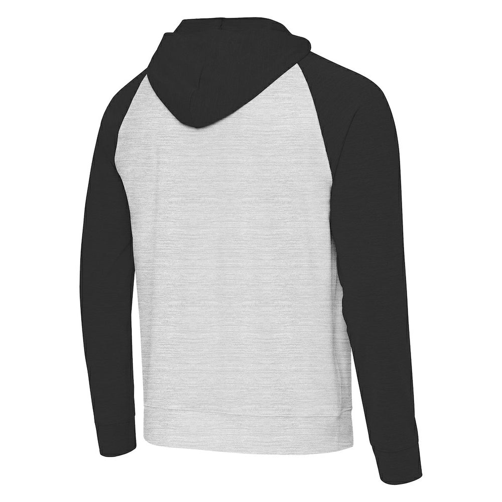 Philadelphia Eagles Antigua Urgent Pullover Hoodie Black/Heather Gray - NFL