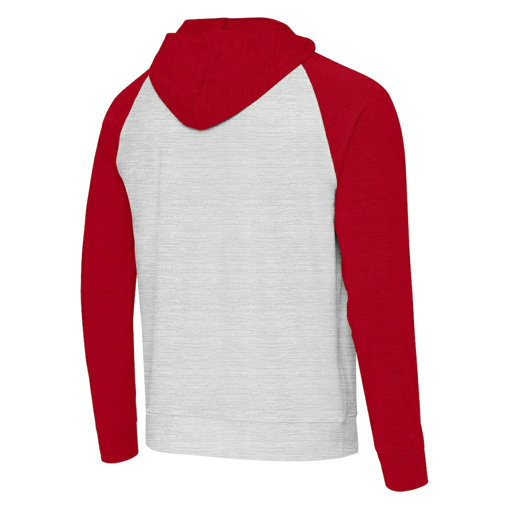 San Francisco 49ers Antigua Urgent Pullover Hoodie Scarlet/Gray - NFL
