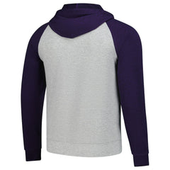 Minnesota Vikings Antigua Urgent Pullover Hoodie Heather Gray/Purple - NFL