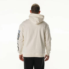 Indianapolis Colts The Wild Collective Unisex Stacked Graphic Sleeve Fleece Hoodie Cream - NFL