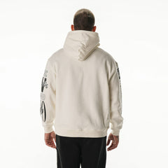 Las Vegas Raiders The Wild Collective Unisex Stacked Graphic Sleeve Fleece Hoodie Cream - NFL