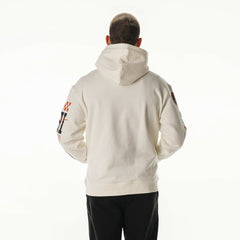 Chicago Bears The Wild Collective Unisex Stacked Graphic Sleeve Fleece Hoodie Cream - NFL