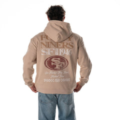 San Francisco 49ers The Wild Collective Unisex Oversized Graphic Fleece Hoodie Tan - NFL