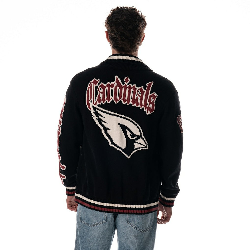 Arizona Cardinals The Wild Collective Unisex Jacquard Full-Zip Sweater Black - NFL