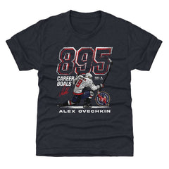 Alexander Ovechkin Washington Capitals 500 Level Youth NHL All-Time Leading Goal Scorer Grunge T-Shirt Navy