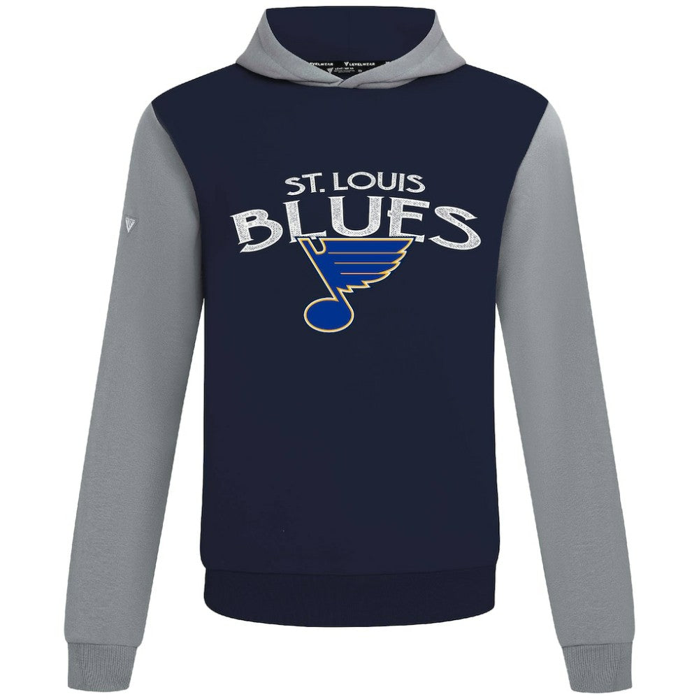 St. Louis Blues - Levelwear Ultimate Mission Pullover Hoodie Navy/Gray