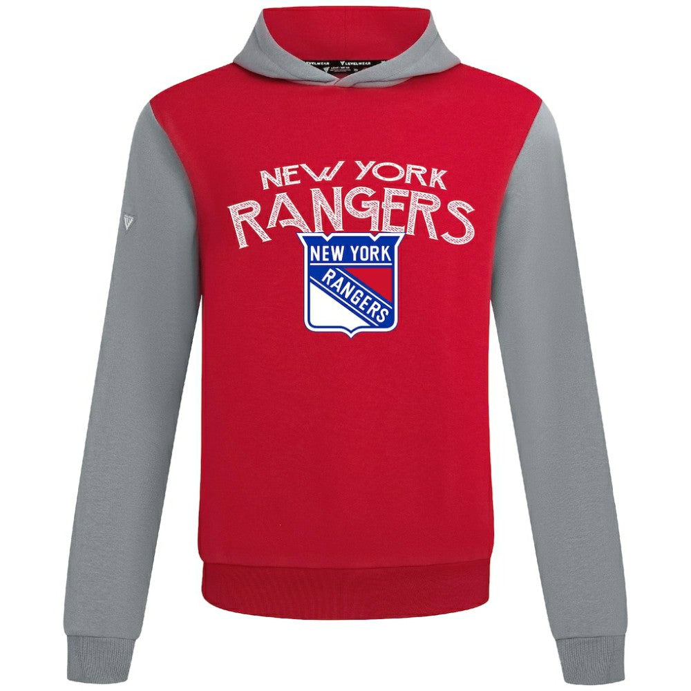 New York Rangers Levelwear Ultimate Mission Pullover Hoodie Red/Gray