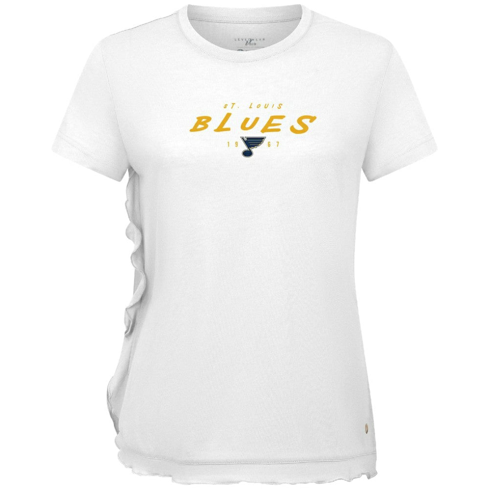 St. Louis Blues - Levelwear Women's Airflow Scratched T-Shirt White