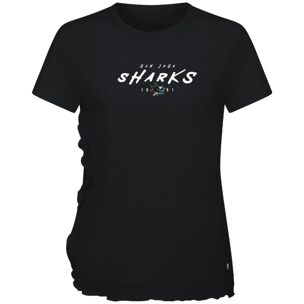 San Jose Sharks - Levelwear Women's Airflow Scratched T-Shirt Black