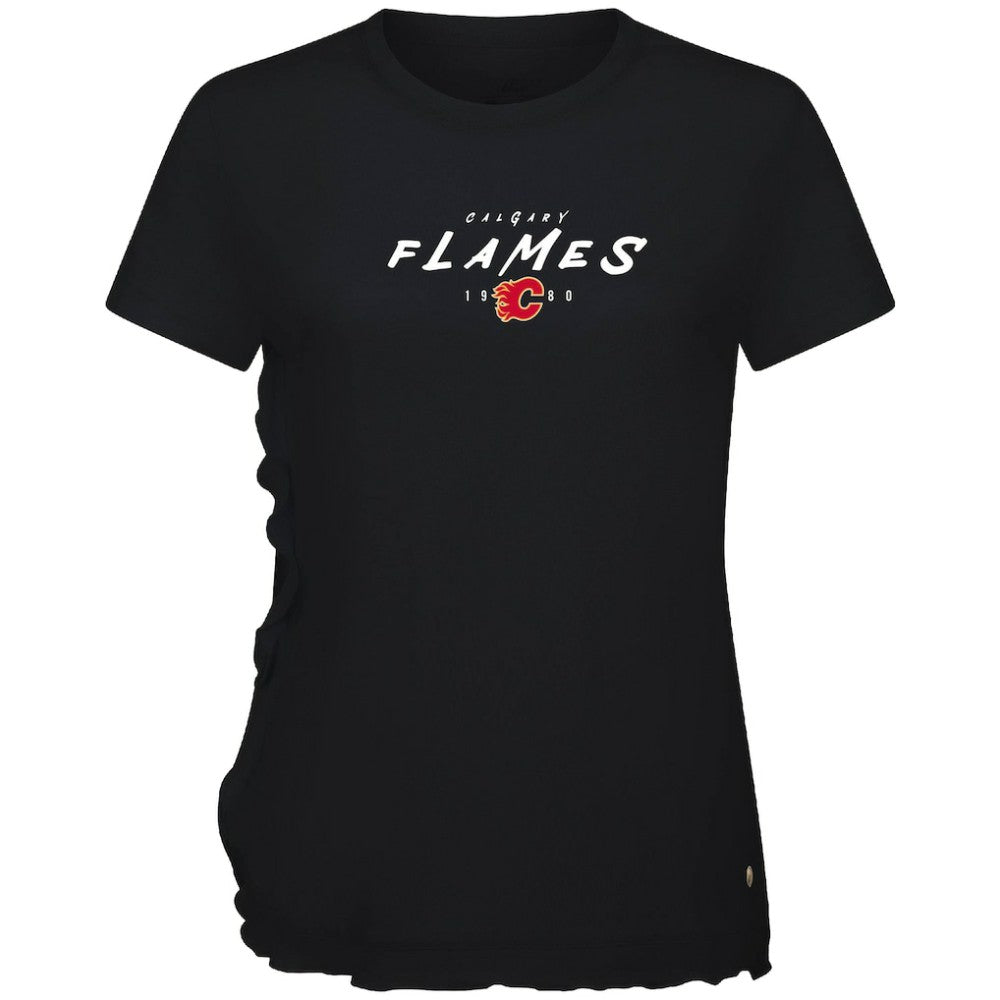 Calgary Flames - Levelwear Women's Airflow Scratched T-Shirt Black