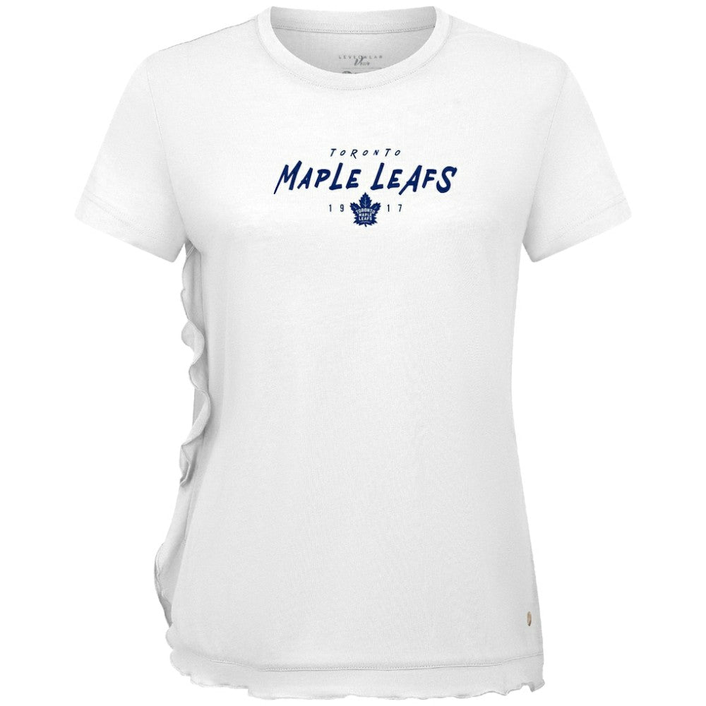 Toronto Maple Leafs - Levelwear Women's Airflow Scratched T-Shirt White