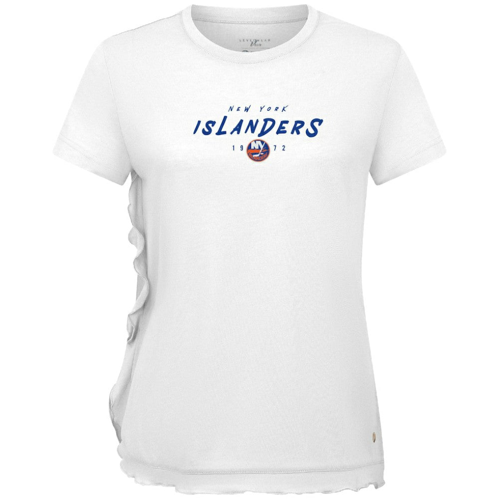 New York Islanders - Levelwear Women's Airflow Scratched T-Shirt White