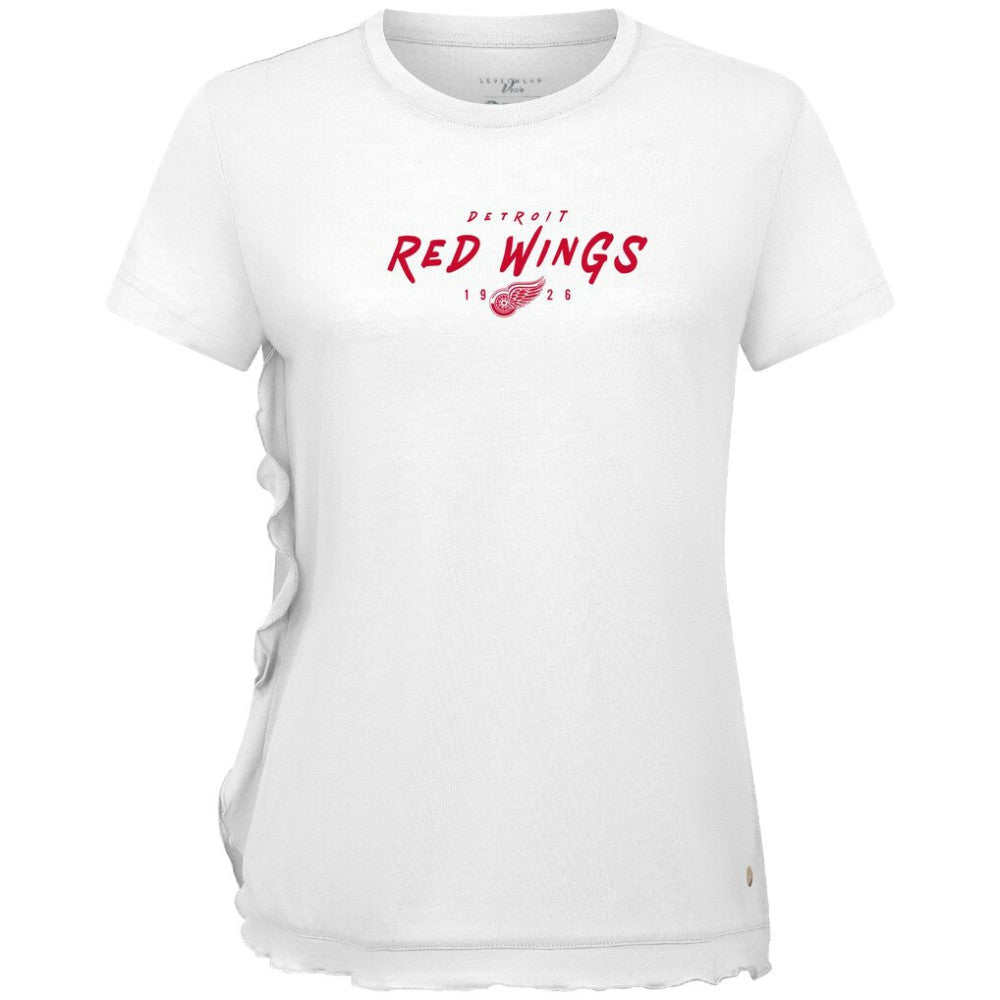 Detroit Red Wings - Levelwear Women's Airflow Scratched T-Shirt White