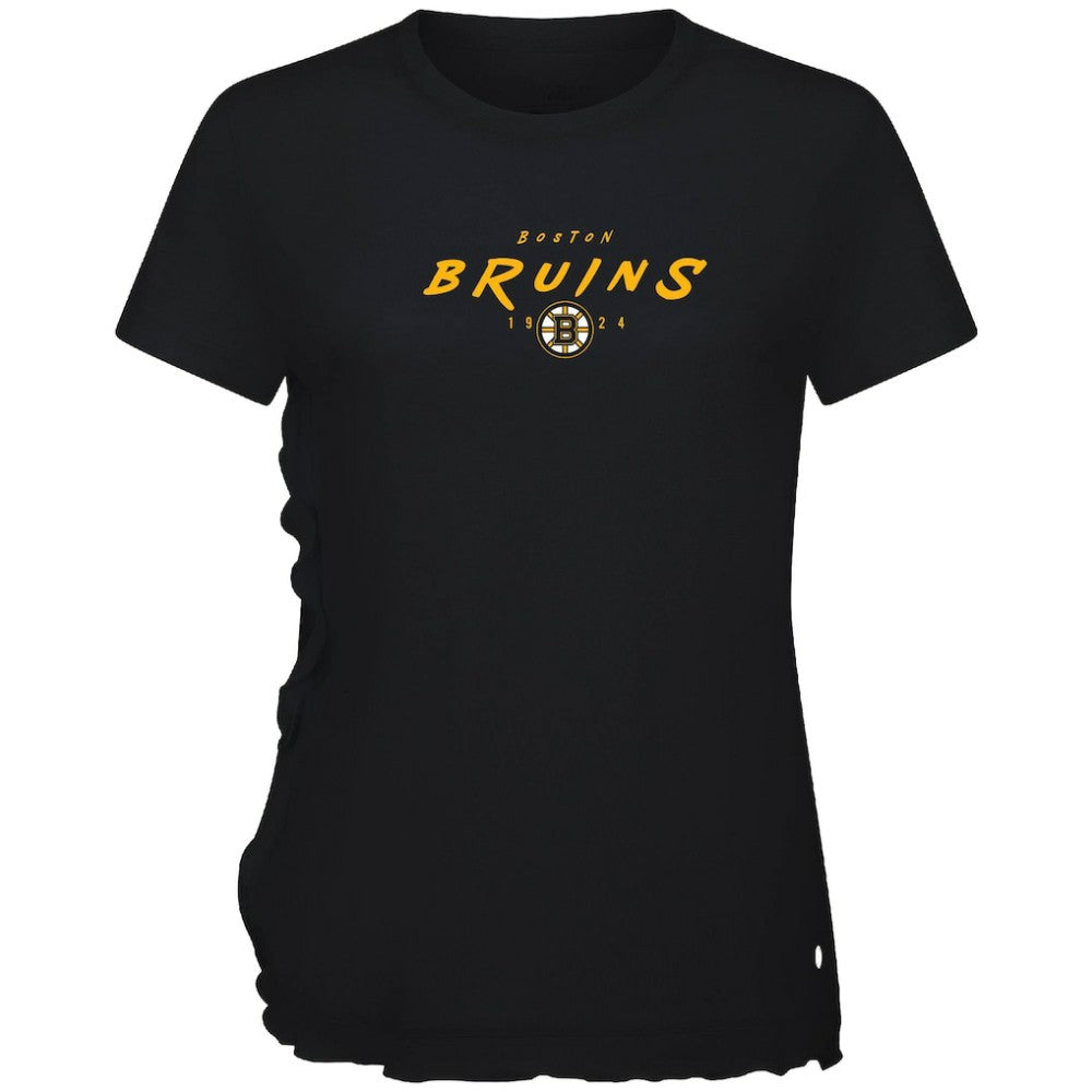 Boston Bruins Levelwear Women's Airflow Scratched T-Shirt Black