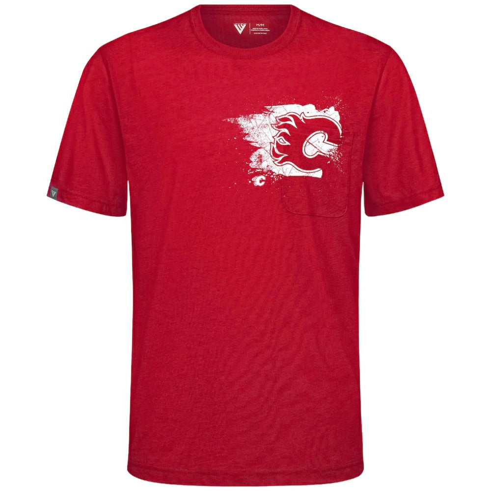 Calgary Flames - Levelwear Focal Blasted T-Shirt Red