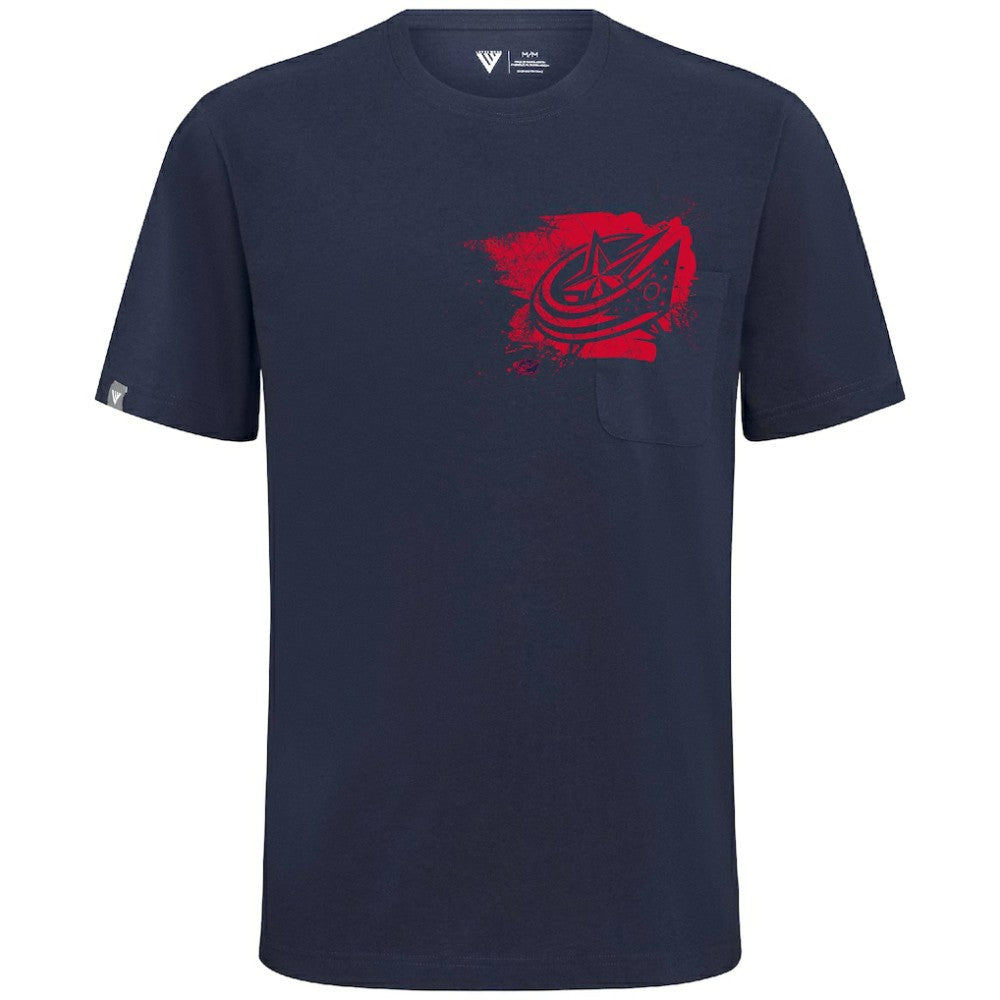 Columbus Blue Jackets - Levelwear Focal Blasted T-Shirt Navy