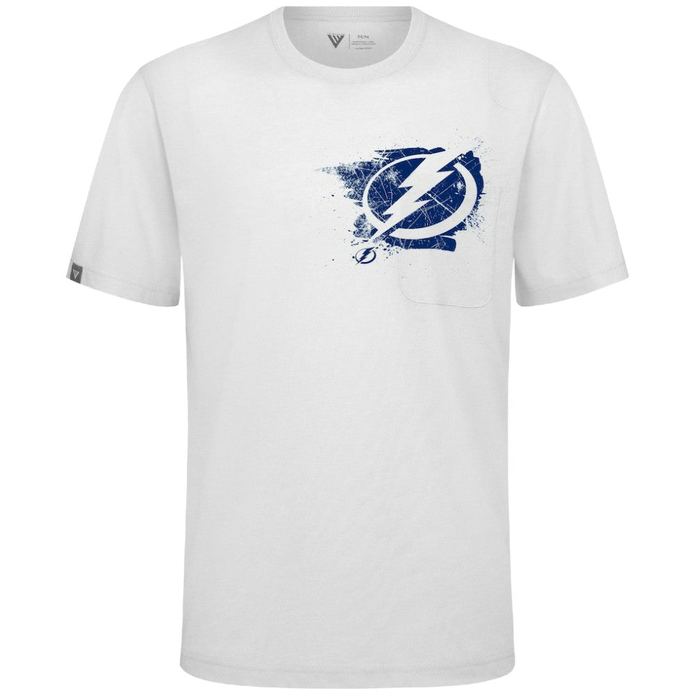 Tampa Bay Lightning - Levelwear Focal Blasted T-Shirt White