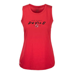 New Jersey Devils - Levelwear Women's Macy Scratched Tank Top Red