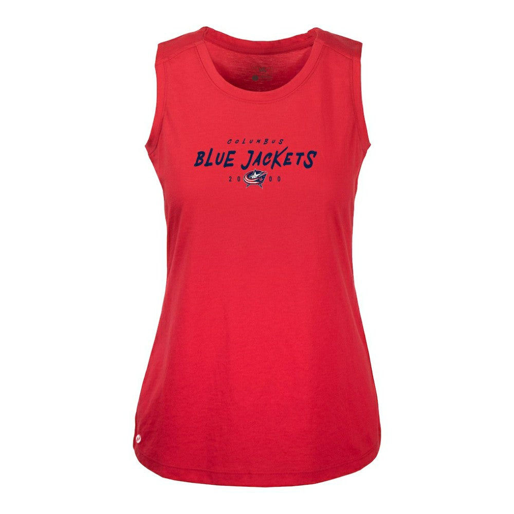 Columbus Blue Jackets - Levelwear Women's Macy Scratched Tank Top Red