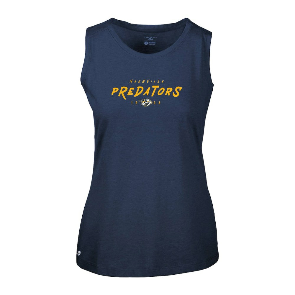 Nashville Predators - Levelwear Women's Macy Scratched Tank Top Navy