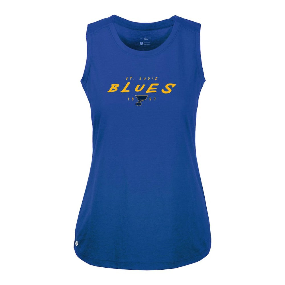 St. Louis Blues - Levelwear Women's Macy Scratched Tank Top Royal