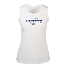 Tampa Bay Lightning - Levelwear Women's Macy Scratched Tank Top White