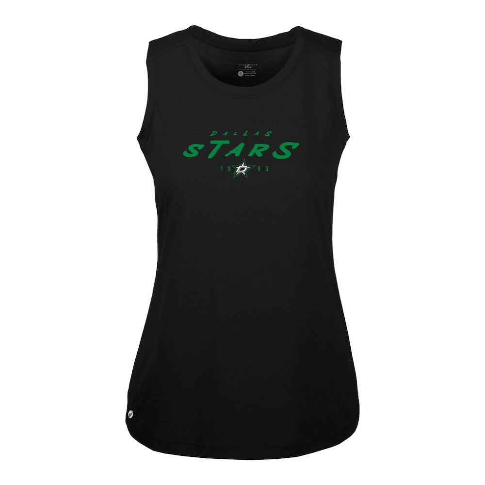 Dallas Stars - Levelwear Women's Macy Scratched Tank Top Black