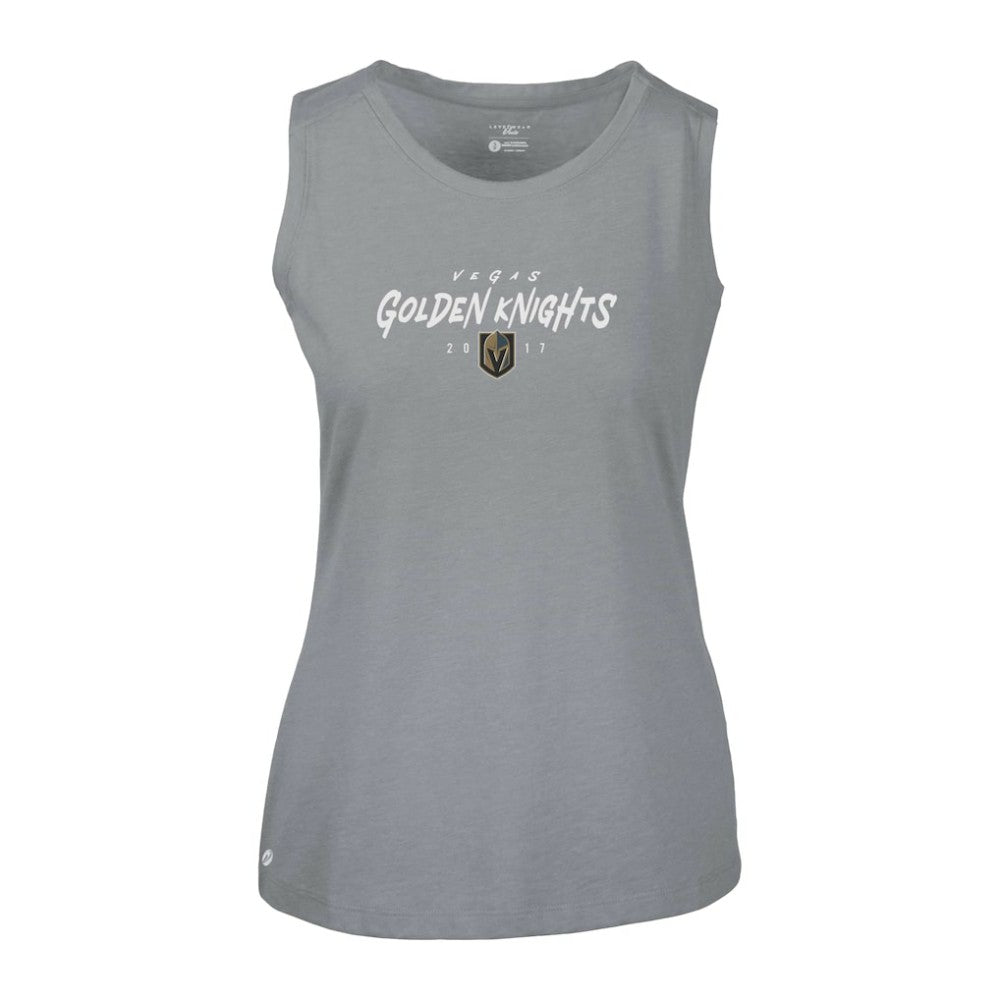 Vegas Golden Knights Levelwear Women's Macy Scratched Tank Top Gray