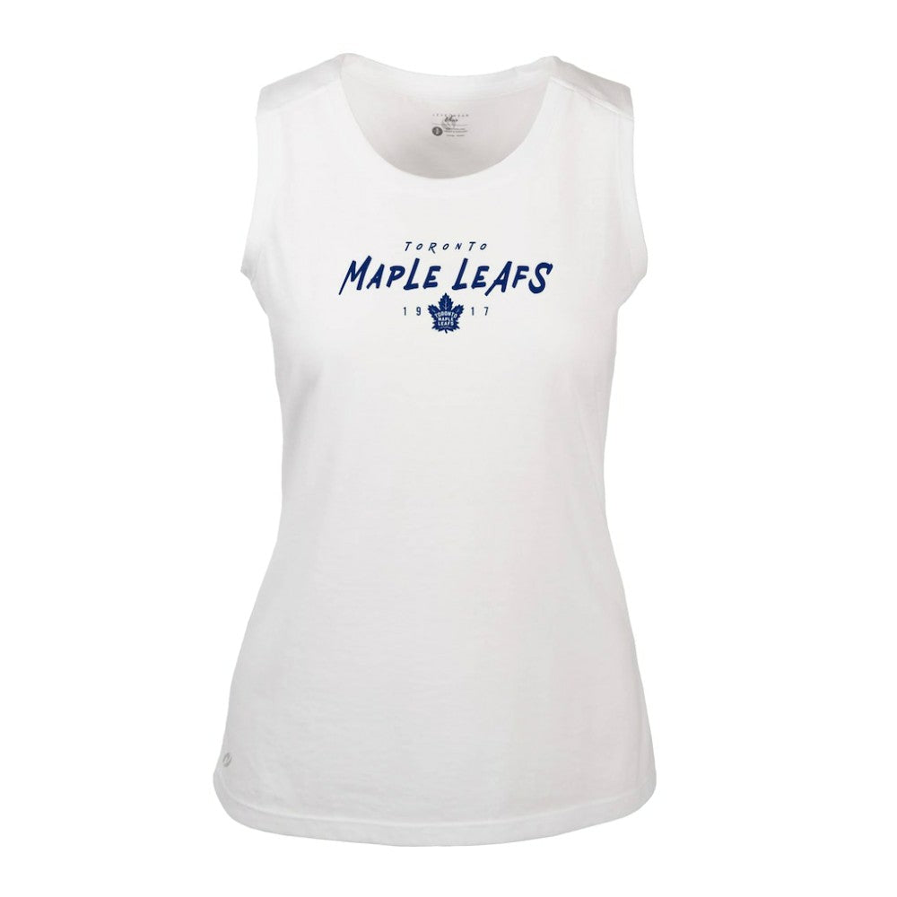 Toronto Maple Leafs - Levelwear Women's Macy Scratched Tank Top White