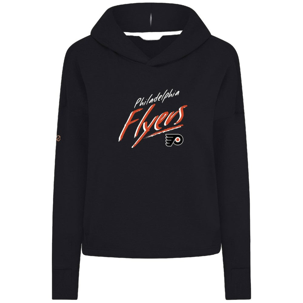 Philadelphia Flyers - Levelwear Women's Sweet Sizzle Tri-Blend Cropped Pullover Hoodie Black
