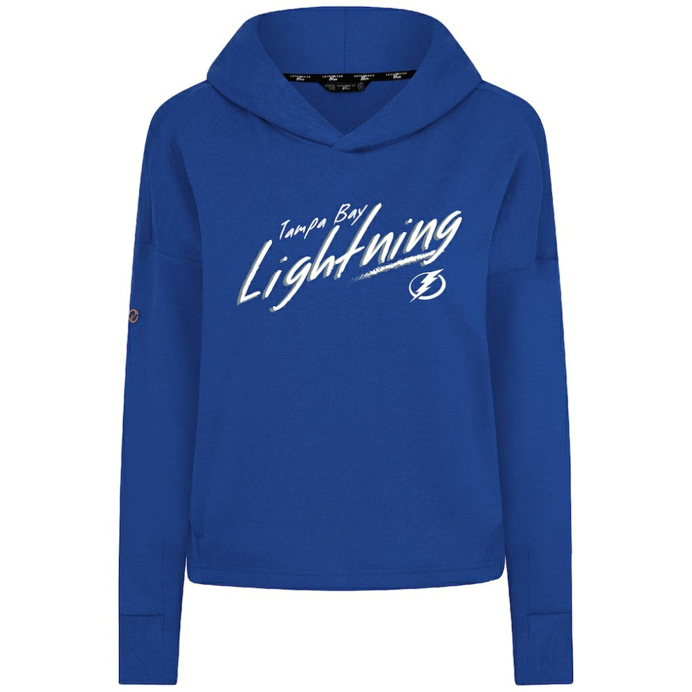 Tampa Bay Lightning - Levelwear Women's Sweet Sizzle Tri-Blend Cropped Pullover Hoodie Royal