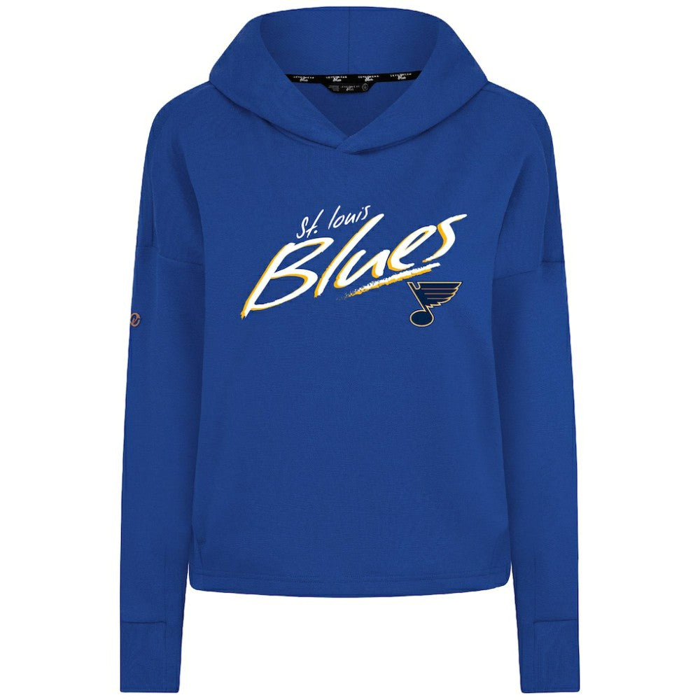St. Louis Blues - Levelwear Women's Sweet Sizzle Tri-Blend Cropped Pullover Hoodie Royal