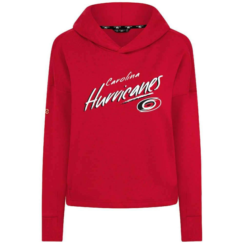 Carolina Hurricanes - Levelwear Women's Sweet Sizzle Tri-Blend Cropped Pullover Hoodie Red