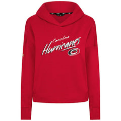 Carolina Hurricanes - Levelwear Women's Sweet Sizzle Tri-Blend Cropped Pullover Hoodie Red