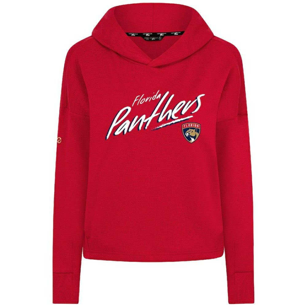 Florida Panthers - Levelwear Women's Sweet Sizzle Tri-Blend Cropped Pullover Hoodie Red