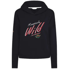 Minnesota Wild - Levelwear Women's Sweet Sizzle Tri-Blend Cropped Pullover Hoodie Black