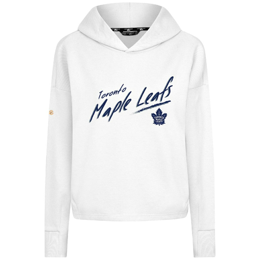 Toronto Maple Leafs - Levelwear Women's Sweet Sizzle Tri-Blend Cropped Pullover Hoodie White