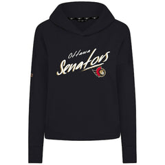 Ottawa Senators - Levelwear Women's Sweet Sizzle Tri-Blend Cropped Pullover Hoodie Black