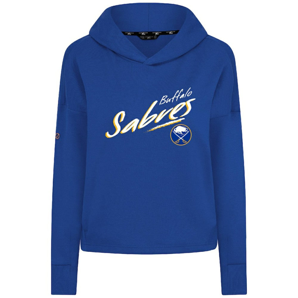 Buffalo Sabres - Levelwear Women's Sweet Sizzle Tri-Blend Cropped Pullover Hoodie Royal