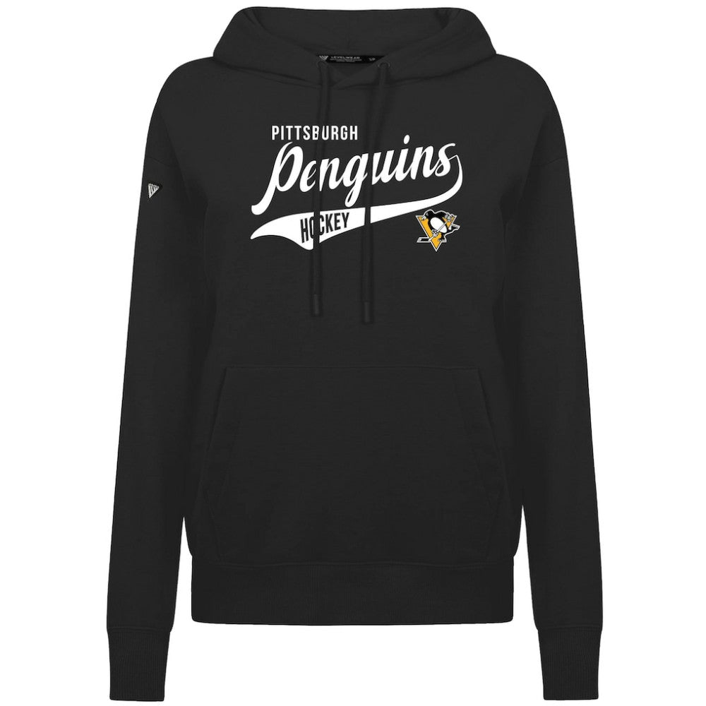 Pittsburgh Penguins Levelwear Women's Adorn Glide Pullover Hoodie Black