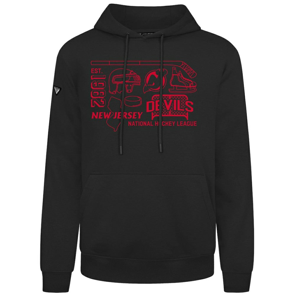 New Jersey Devils - Levelwear Podium Campaign Pullover Hoodie Black