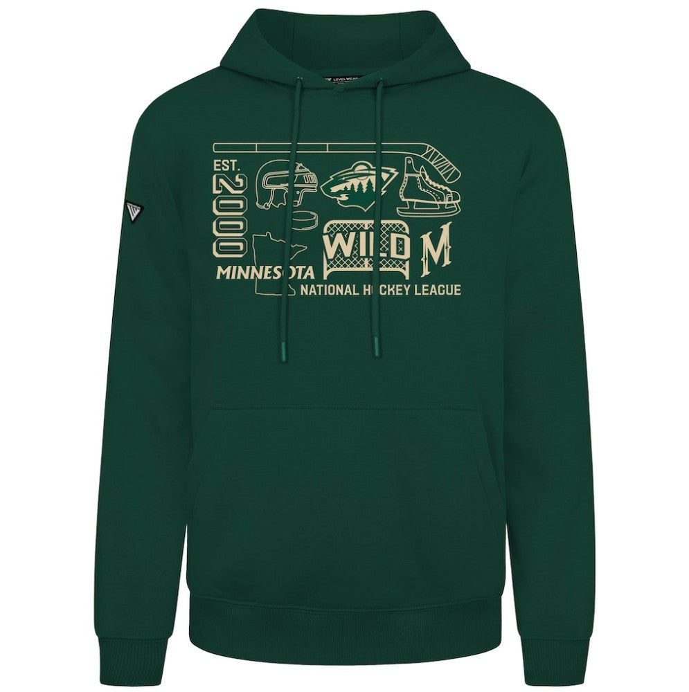 Minnesota Wild - Levelwear Podium Campaign Pullover Hoodie Green
