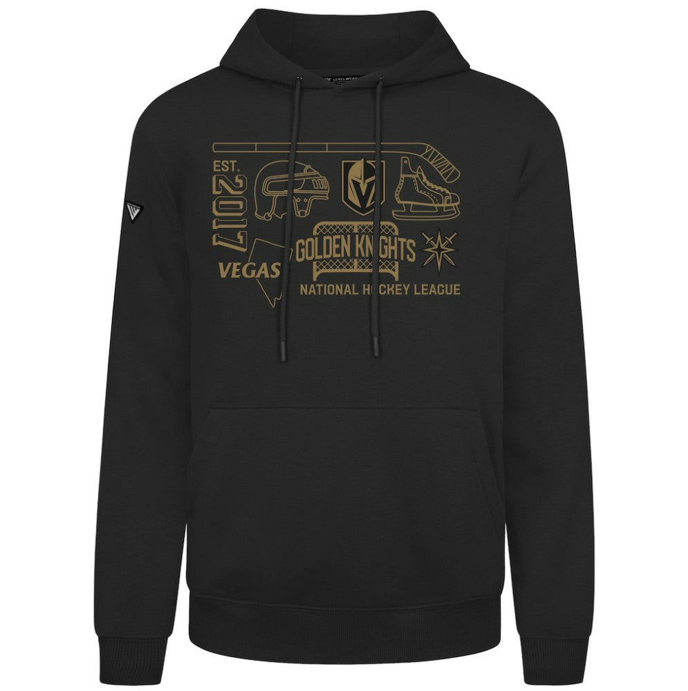 Vegas Golden Knights Levelwear Podium Campaign Pullover Hoodie Black