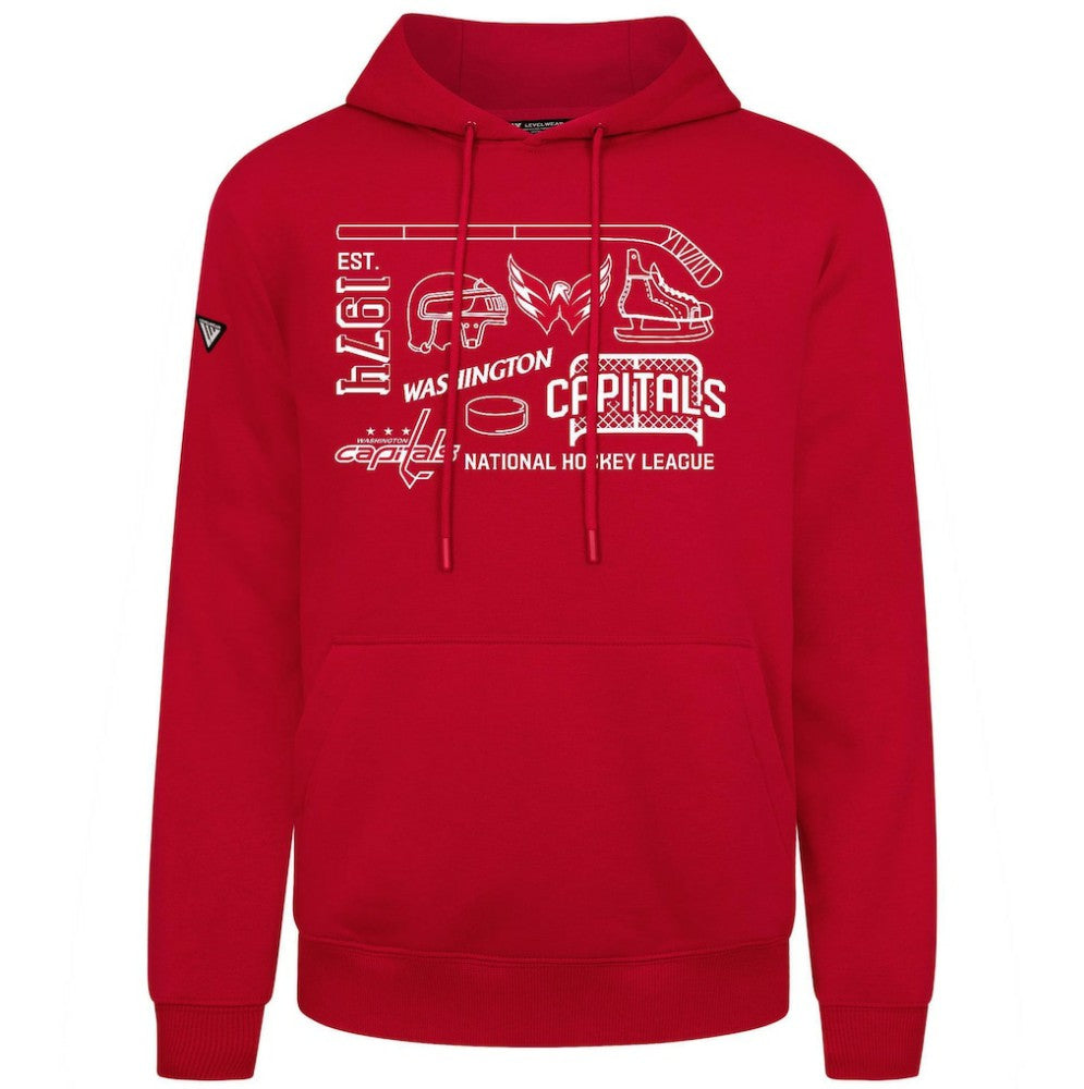 Washington Capitals Levelwear Podium Campaign Pullover Hoodie Red
