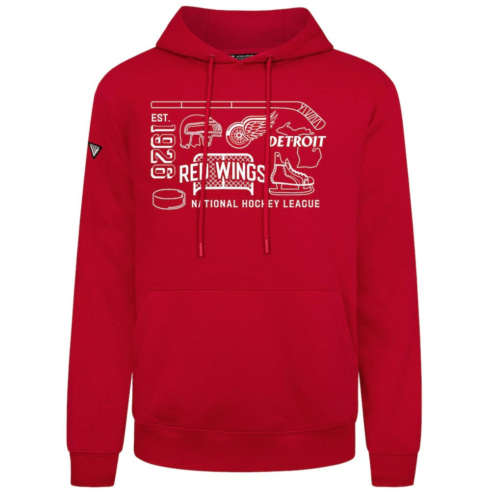 Detroit Red Wings - Levelwear Podium Campaign Pullover Hoodie Red