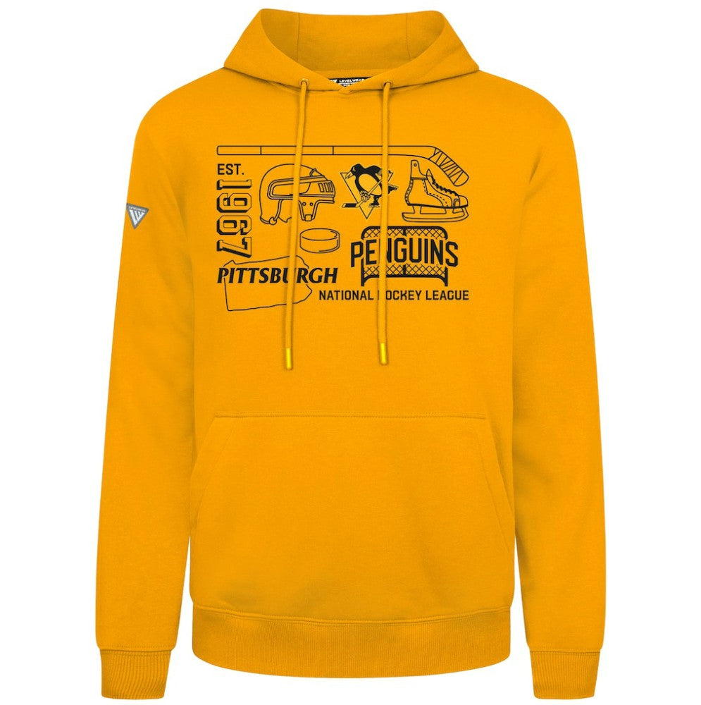 Pittsburgh Penguins Levelwear Podium Campaign Pullover Hoodie Gold