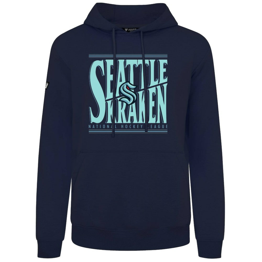 Seattle Kraken Levelwear Podium Powerhouse Pullover Hoodie Deep Sea Blue