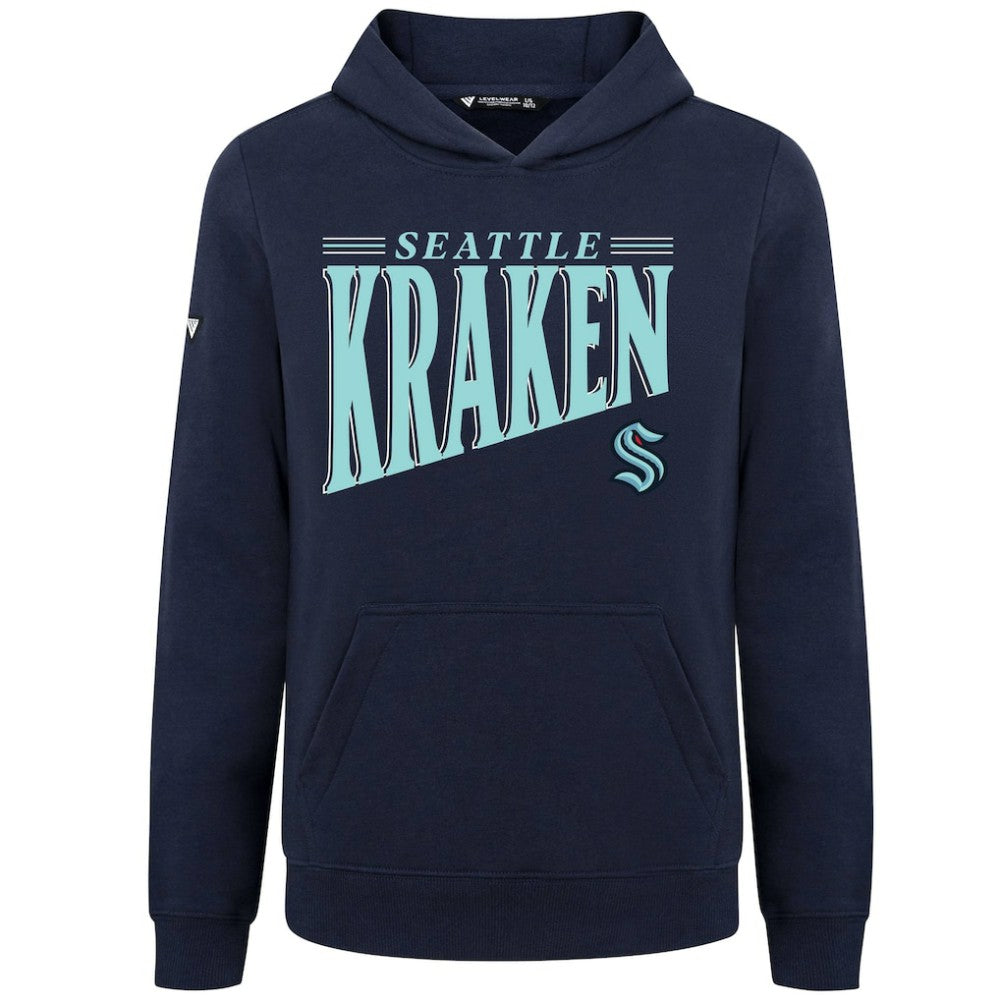 Seattle Kraken Levelwear Youth Jr Podium Tally Pullover Hoodie Deep Sea Blue